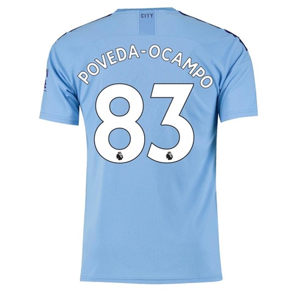 Maillot Football Manchester City NO.83 Poveda Ocampo Domicile 2019-20 Bleu